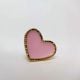 Pink Handmade Brass Heart Knob